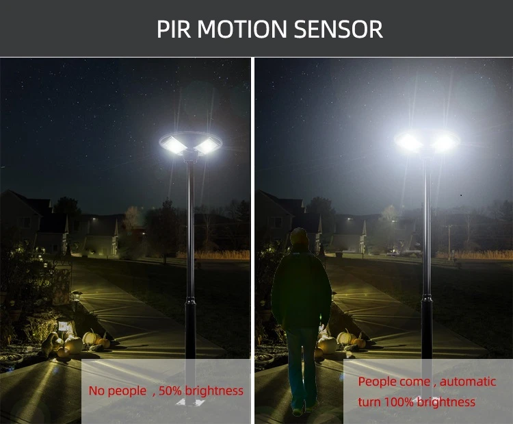 radar sensor garden light remote control operation increase decrease brightness